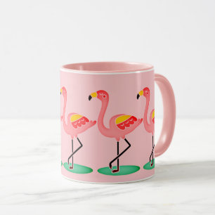 Pretty Pink Flamingos Mug