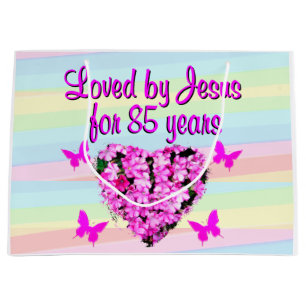 PRETTY PINK FLORAL 85TH BIRTHDAY GIFT BAGS