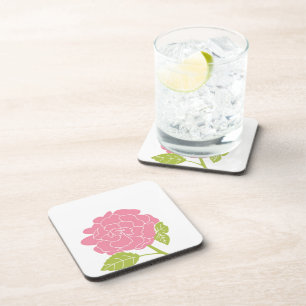 Pretty Pink Floral Coaster