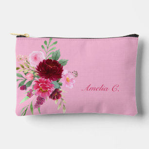 Pretty Pink Floral Cosmetic Bag