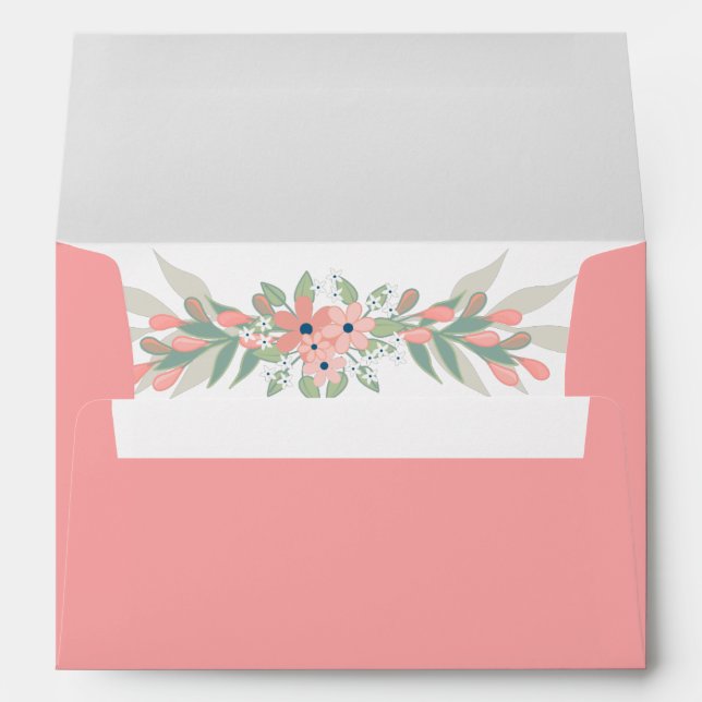Pretty Pink Floral Envelope (Back (Bottom))