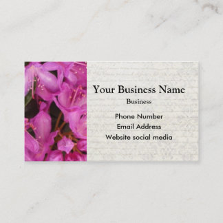 Pretty pink floral flower business card
