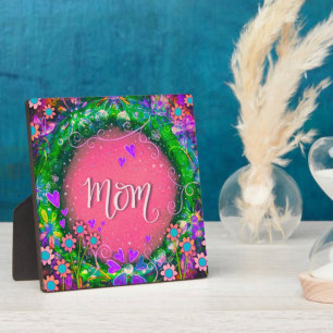 Pretty Pink Floral Mum Inspirivity Plaque