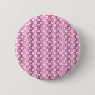 Pretty Pink Floral Pattern 6 Cm Round Badge