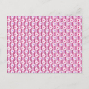 Pretty Pink Floral Pattern Postcard