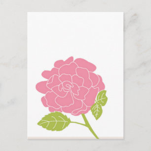 Pretty Pink Floral Postcard