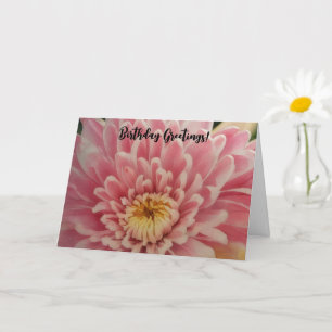 Pretty Pink Flower Birthday Card