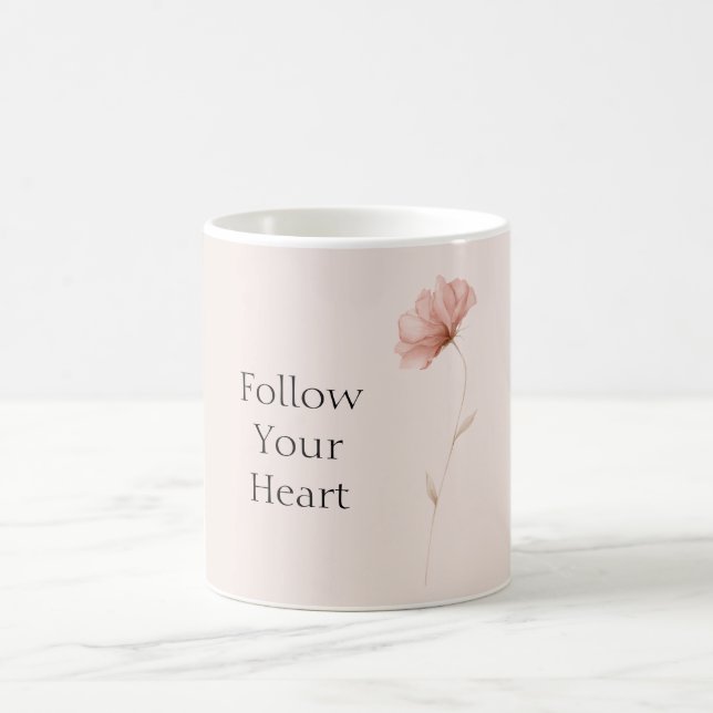 Pretty Pink Flower Coffee Mug (Center)