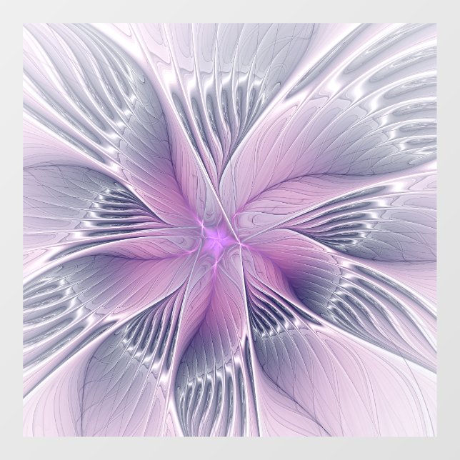 Pretty Pink Flower Modern Abstract Fractal Art (Sheet)
