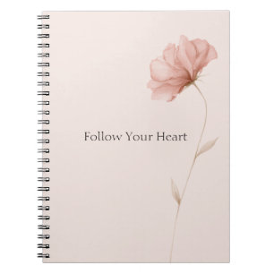 Pretty Pink Flower Notebook