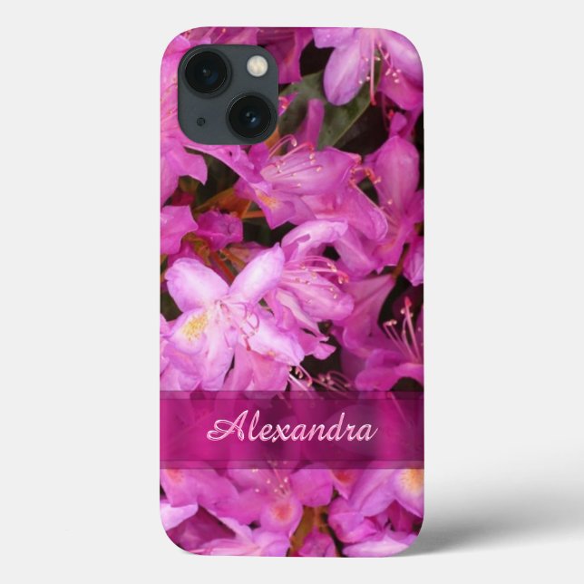 Pretty pink flower photograph personalised Case-Mate iPhone case (Back)