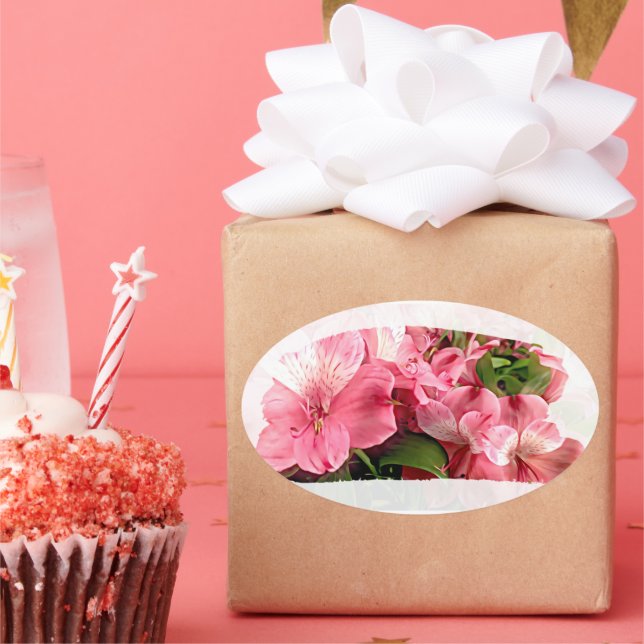 Pretty Pink Flower Sticker (Party)