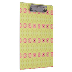 Pretty Pink Flowered Designer Clipboard