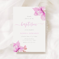 Pretty Pink Flowers Baby Girls Baptism