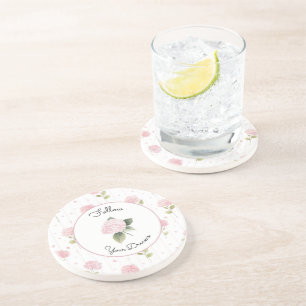Pretty Pink Flowers Coaster