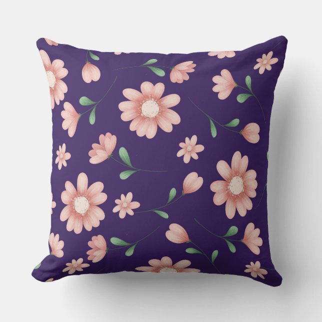 PRETTY PINK FLOWERS CUSHION (Front)