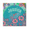 Pretty Pink Flowers Custom Teal Inspirivity Magnet
