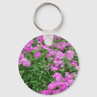 Pretty Pink Flowers Key Ring