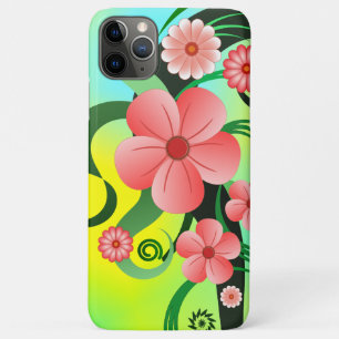 Pretty Pink Flowers Tropical Hibiscus Floral Slim iPhone 11 Pro Max Case