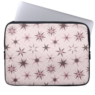 Pretty Pink Geo Stars - pattern. Laptop Sleeve