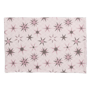  Pretty Pink Geo Stars - pattern. Pillowcase