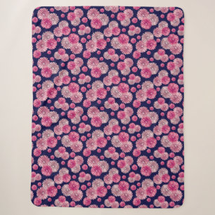Pretty Pink Gerbera Daisy Flowers Soft Sherpa Blanket
