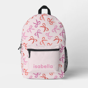 Pretty Pink Girls Personalised Backpack