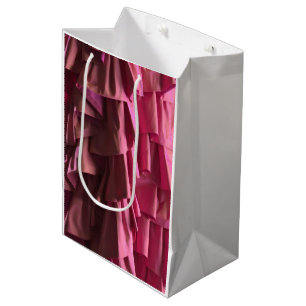 Pretty Pink Glam Ruffles Pattern Medium Gift Bag