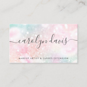 Pretty Pink Glitter Girly Glamourous Business Card