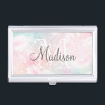 Pretty Pink Glitter Girly Glamourous Business Card Holder<br><div class="desc">Easily personalise this pretty pink bokeh glitter pattern with your custom details.</div>