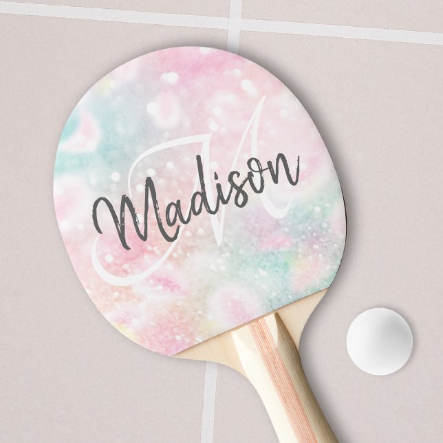 Pretty Pink Glitter Girly Glamourous Ping Pong Paddle (Creator Uploaded)