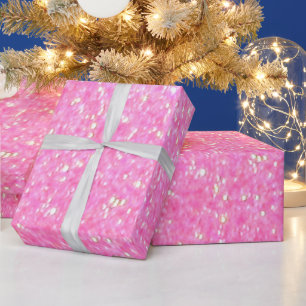 Pretty Pink Glitter Wrapping Paper