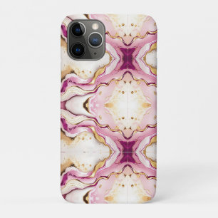 Pretty Pink Gold White Marble iPhone 11 Pro Case