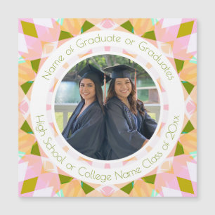 Pretty Pink Green Graduation Keepsake Photo Gift