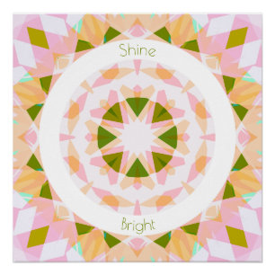 Pretty Pink Green Shine Bright Star Dopamine Decor