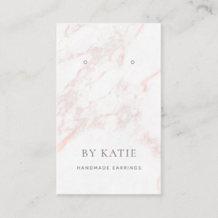 Pretty Pink Grey Marble Earring Display Card