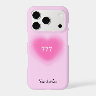 Pretty Pink Heart Aesthetic Angel Number 777