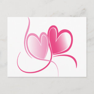 Pretty Pink Hearts Postcard