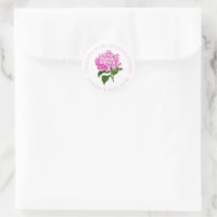 Pretty Pink Hydrangea Thank You Favour