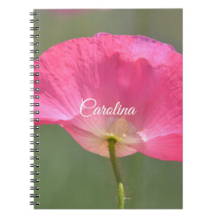 Pretty Pink Iceland Poppy Flower Notebook