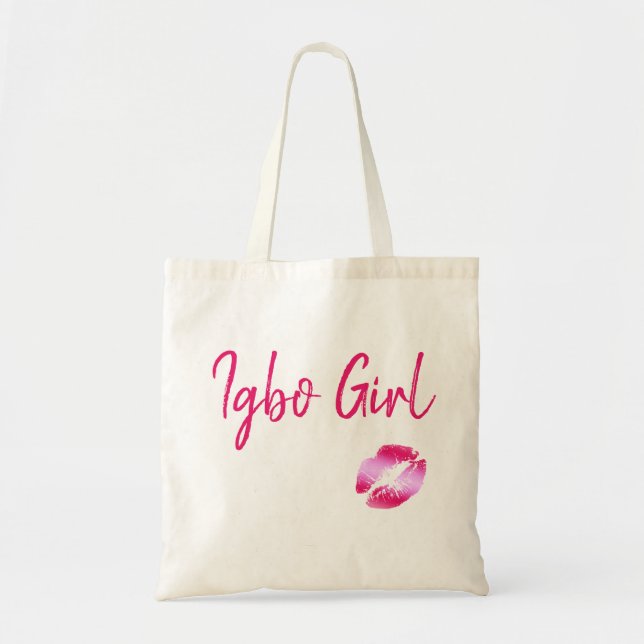 Pretty Pink Igbo Girl Kisses  Tote Bag (Front)