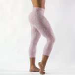 Pretty Pink Lace Look Delicate Capri Leggings<br><div class="desc">This design may be personalised by choosing the customise option to add text or make other changes. If this product has the option to transfer the design to another item, please make sure to adjust the design to fit if needed. Contact me at colorflowcreations@gmail.com if you wish to have this...</div>