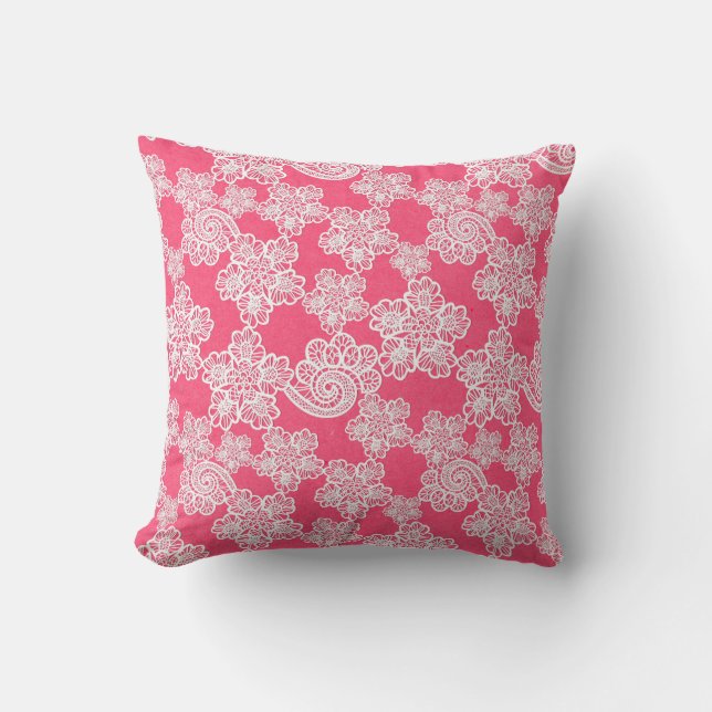 PRETTY PINK LACE PILLOW  (Front)