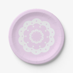 Pretty pink lacy doily paper plate