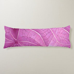 Pretty Pink Leaves Pattern Body Cushion