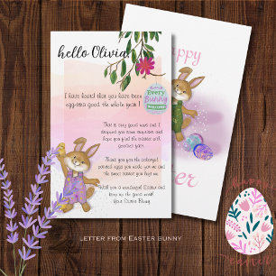 Pretty Pink Letter from Easter Bunny