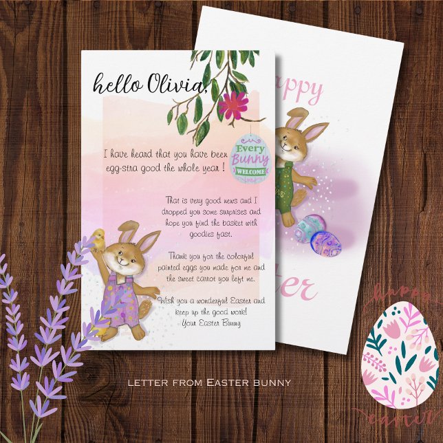 Pretty Pink Letter from Easter Bunny (Pretty Pink Letter from Easter Bunny)