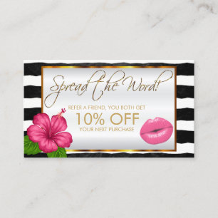 Pretty Pink Lipstick Business Referral
