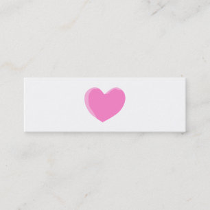 Pretty Pink Love Heart. Mini Business Card