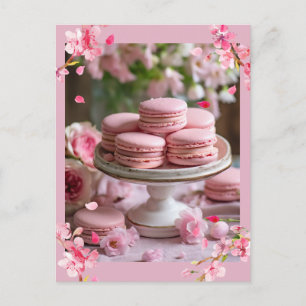 Pretty Pink Macaroons Postcard